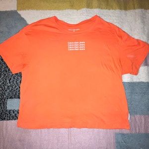 Orange Calvin Klein Crop Top